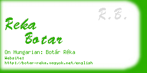 reka botar business card
