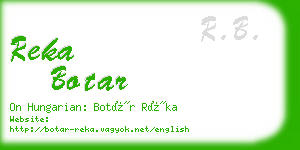 reka botar business card